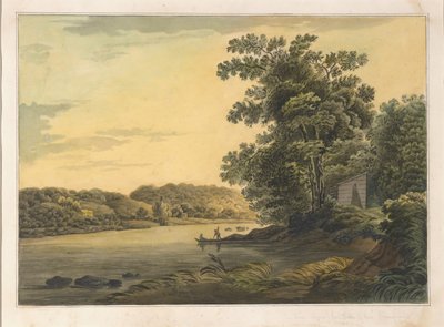 Blick oberhalb der Schuylkill-Fälle, ca. 1819 von Joshua H. Shaw